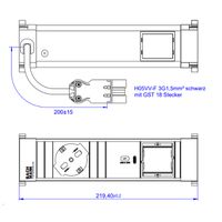 BACHMANN POWER FRAME S 1xP40 1xUSB C 30W, 1xCM 0.2m GST18 Italia