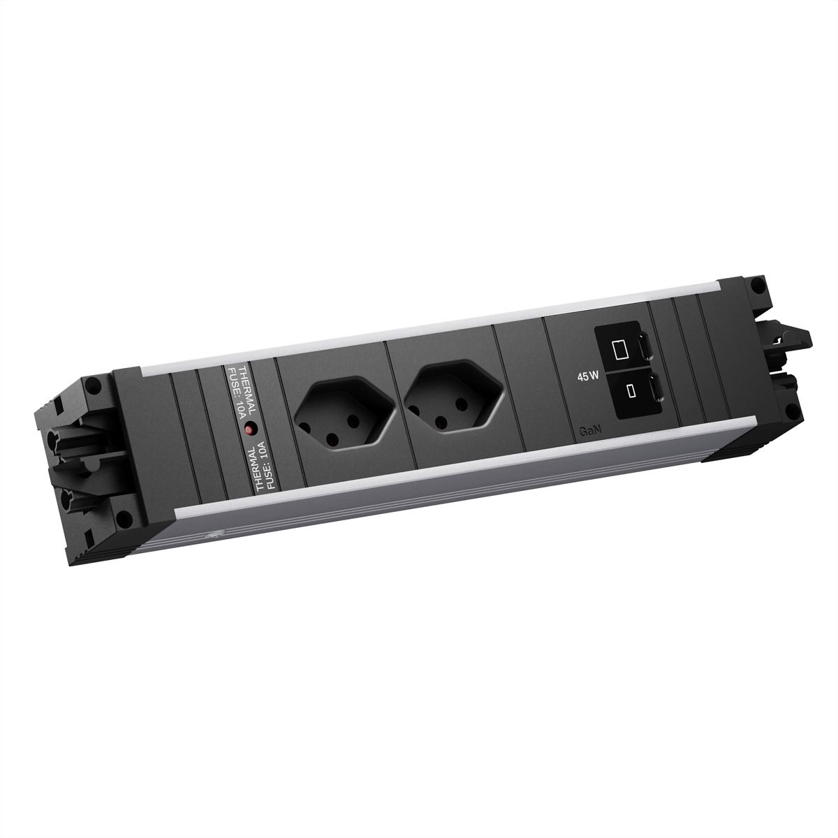 BACHMANN STEP ALU 2xCH 90°, 1x USB C/C 45W