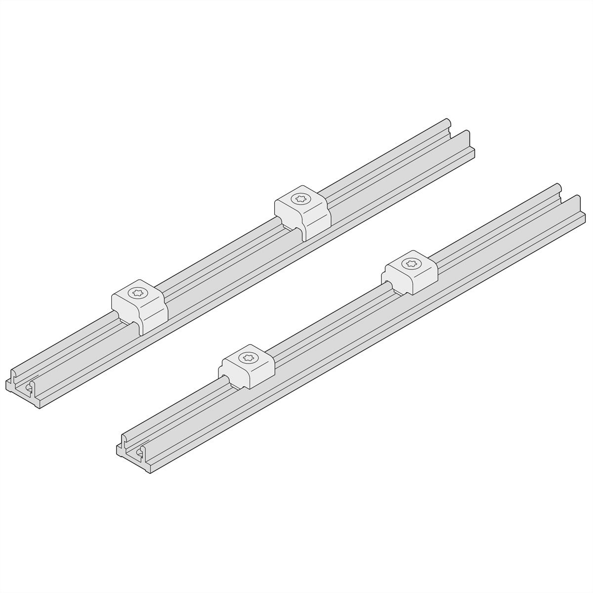 SCHROFF Interscale flexibel railsysteem voor printplaatmontage, 133D, 128,55L