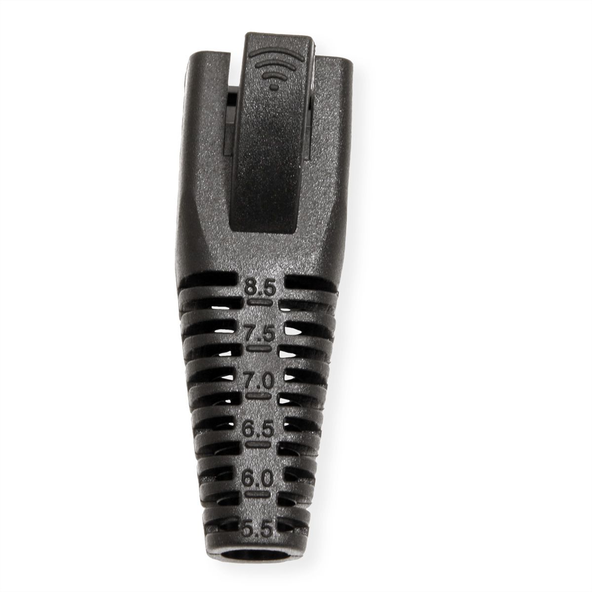 ROLINE Kink Protection Hood for RJ45, cuttable, 10 pcs., black