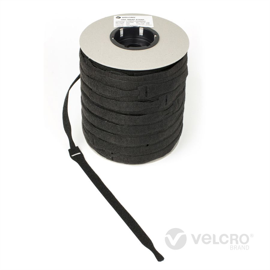 VELCRO® One Wrap® Bindband 20 mm x 200 mm, 750 stuks, vlamvertragend, zwart
