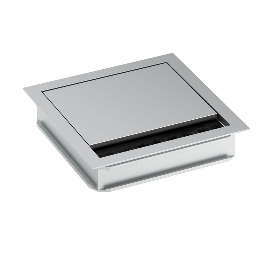 BACHMANN LOOP SQUARE kabeldoorvoer, 120 mm, zilver