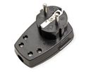 BACHMANN earthing contact plug, black flat Rocker switch 2-p