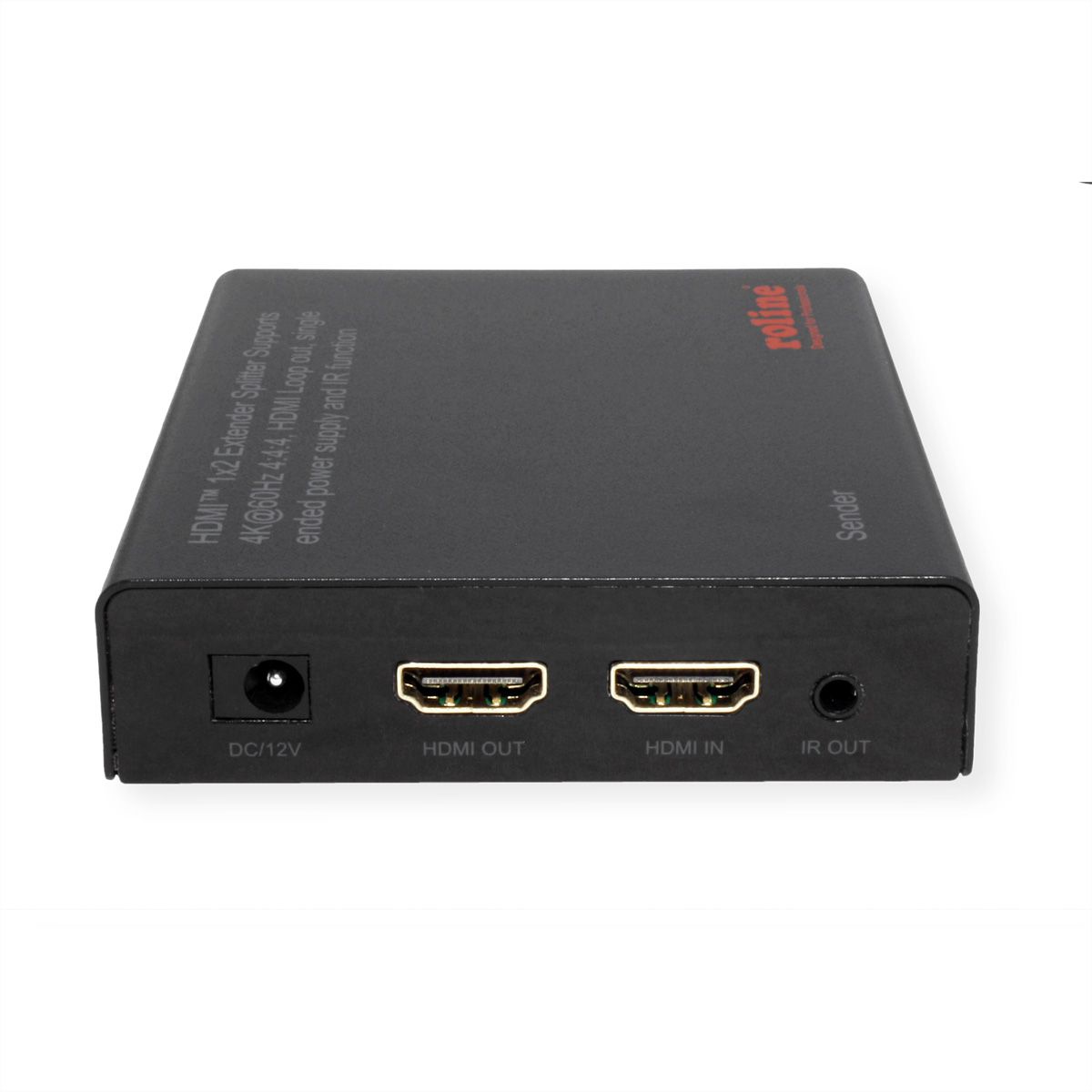 ROLINE HDMI Extender and Splitter, 1x2, via Cat6A, 70m, 4K60Hz