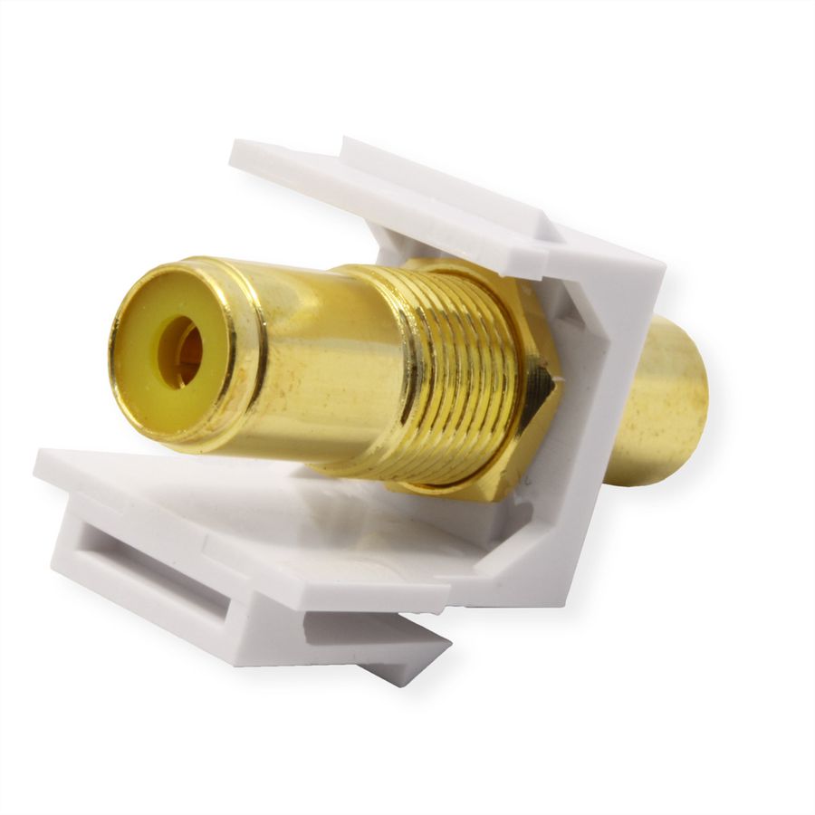 VALUE RCA keystone-koppeling, kunststof, geel