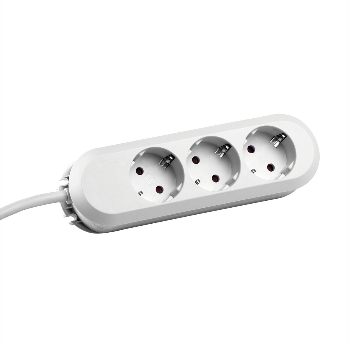 BACHMANN SMART socket strip 3x earthing contact, riveted, white, 5 m