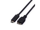 ROLINE USB 3.2 Gen 1 kabel, C - Micro B, M/M, zwart, 0,5 m