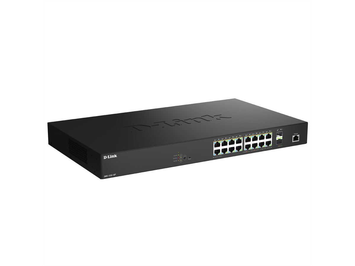 D-Link DMS-1250-18P/E 18-Port Switch PoE Multi-Gigabit Smart Managed