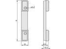 SCHROFF CompacPRO Achtervoet met rubberen inleg, 3 HE