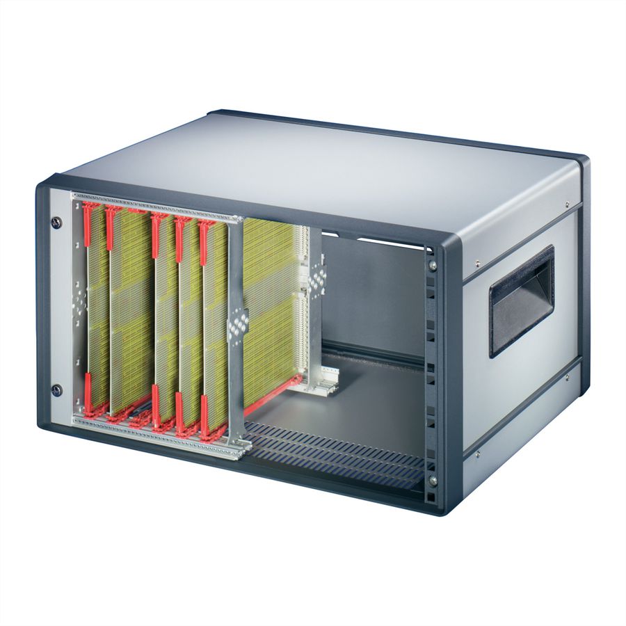 SCHROFF Comptec 19" Desktop Case, Unshielded, Steel Cover, 6 U, 84 HP, 600 mm