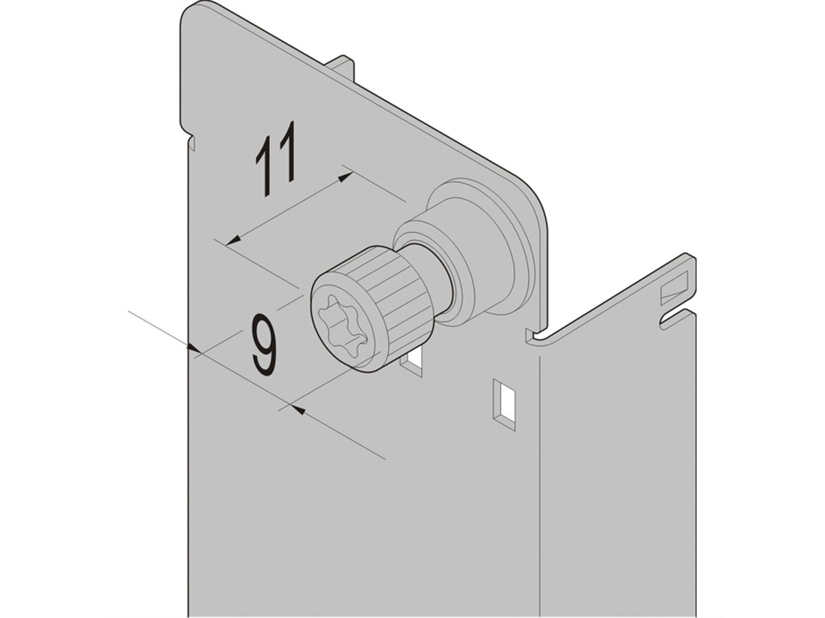 SCHROFF Bevestigingsschroef voor frontpaneel MTCA.4