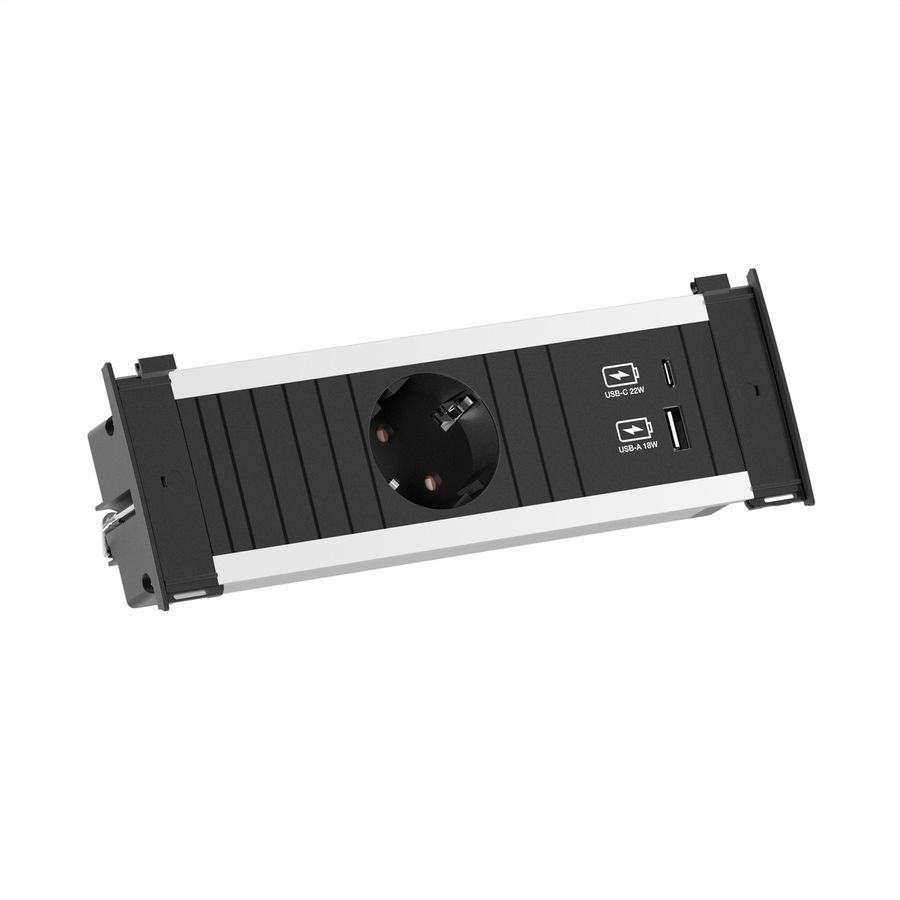 BACHMANN KAPSA S 1xCEE7/3 1xUSB A/C 22W 2,0m CEE7/7
