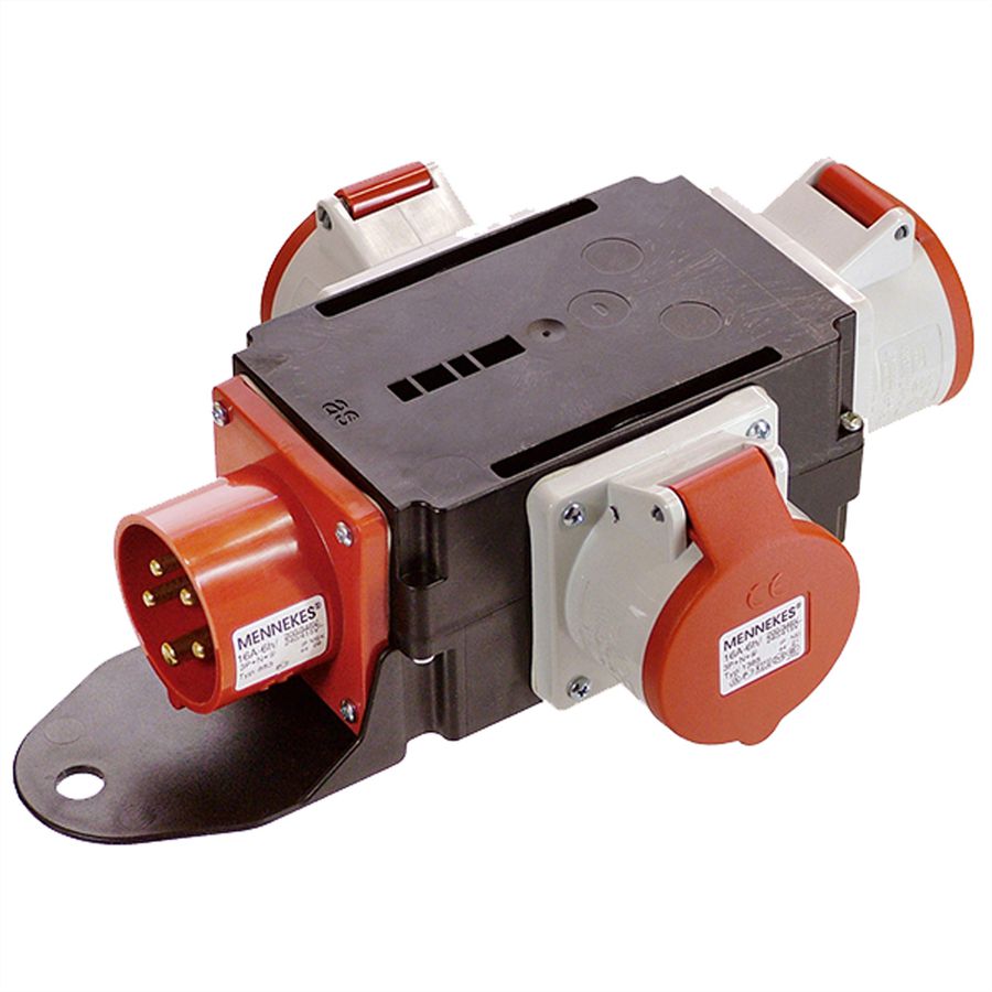 BACHMANN CEE adapter CEE 400 V/16 A, 3x16A 5p400V, IP44