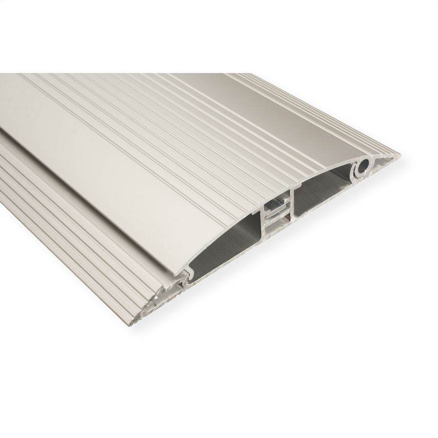 ROLINE 2-Channel Aluminum Floor Cable Cover, 139 x 22 mm, silver, 1.1 m
