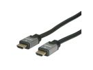 ROLINE HDMI High Speed Cable + Ethernet, M/M, black /silver, 10 m