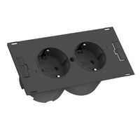 BACHMANN DUE 2x protective contact, black, 0.2 m