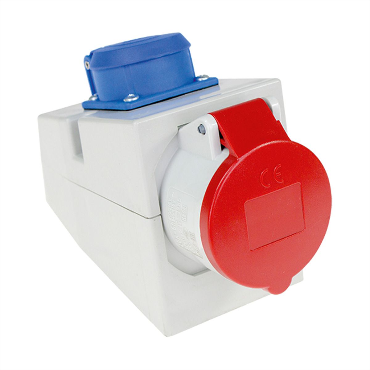 BACHMANN combi wandcontactdoos 400V, IEC309 IPX4 5-pins beschermd stopcontact 230V 16A