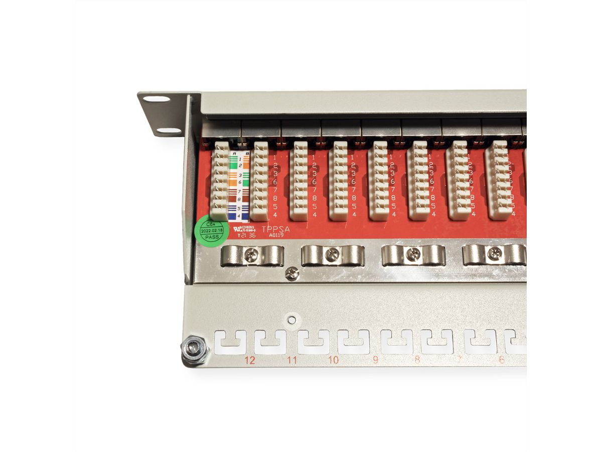 ROLINE 10"-Patchpanel 12 Poorts, Cat.6A (Class EA), afgeschermd