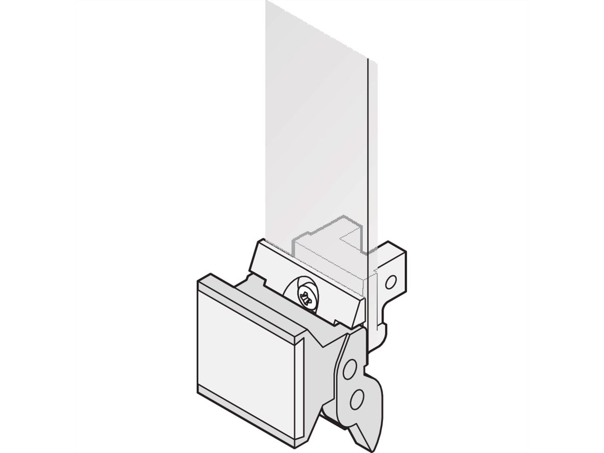 SCHROFF Extractor Handle Trapezoid Form, Type 2, RAL 7035, With Alignment Pin
