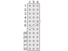 SCHROFF Stekker Type C, EN 60603, DIN 41612, vrouwelijk, 96 contacten, wire-wrap, 13 mm