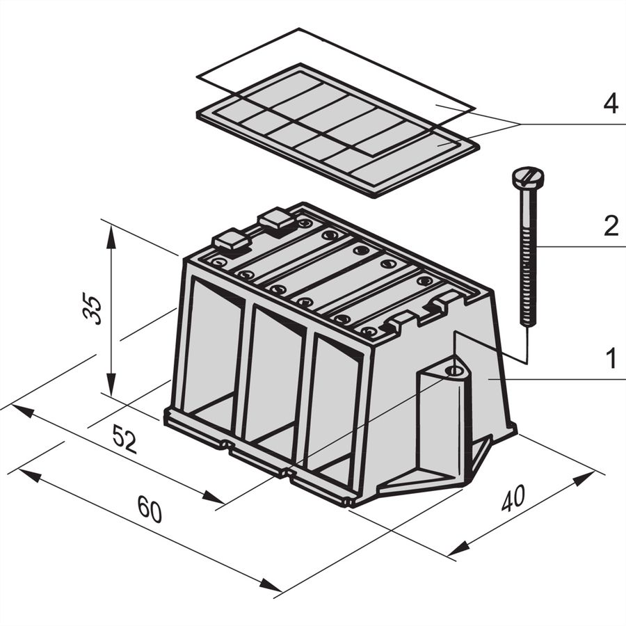 SCHROFF Montagebeugel voor busbar 1, 2?Palen