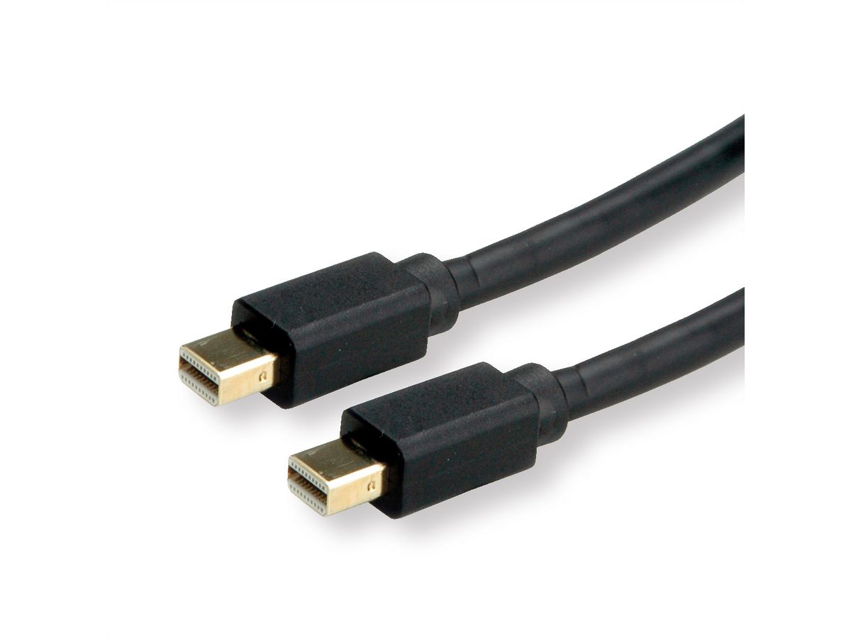 ROLINE Mini DisplayPort Cable, v1.4, mDP-mDP, M/M, black, 2 m