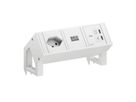 BACHMANN DESK2 white 1xCH 90°, 1x USB C/C 45W L=0.2m RAL9010