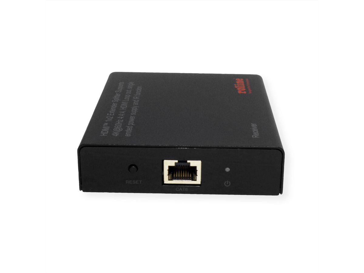 ROLINE HDMI-verlenger en -splitter, 1x2, via Cat.6A, 70m, 4K60Hz