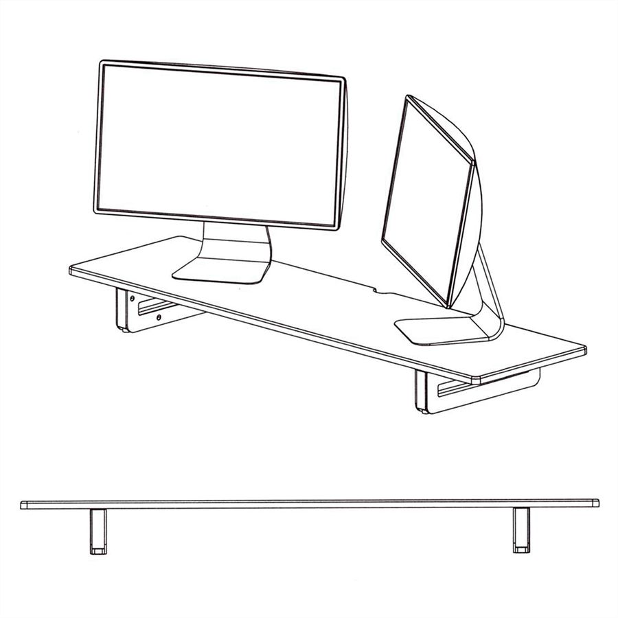 VALUE monitor-/laptopstandaard, in hoogte verstelbaar, extra breed