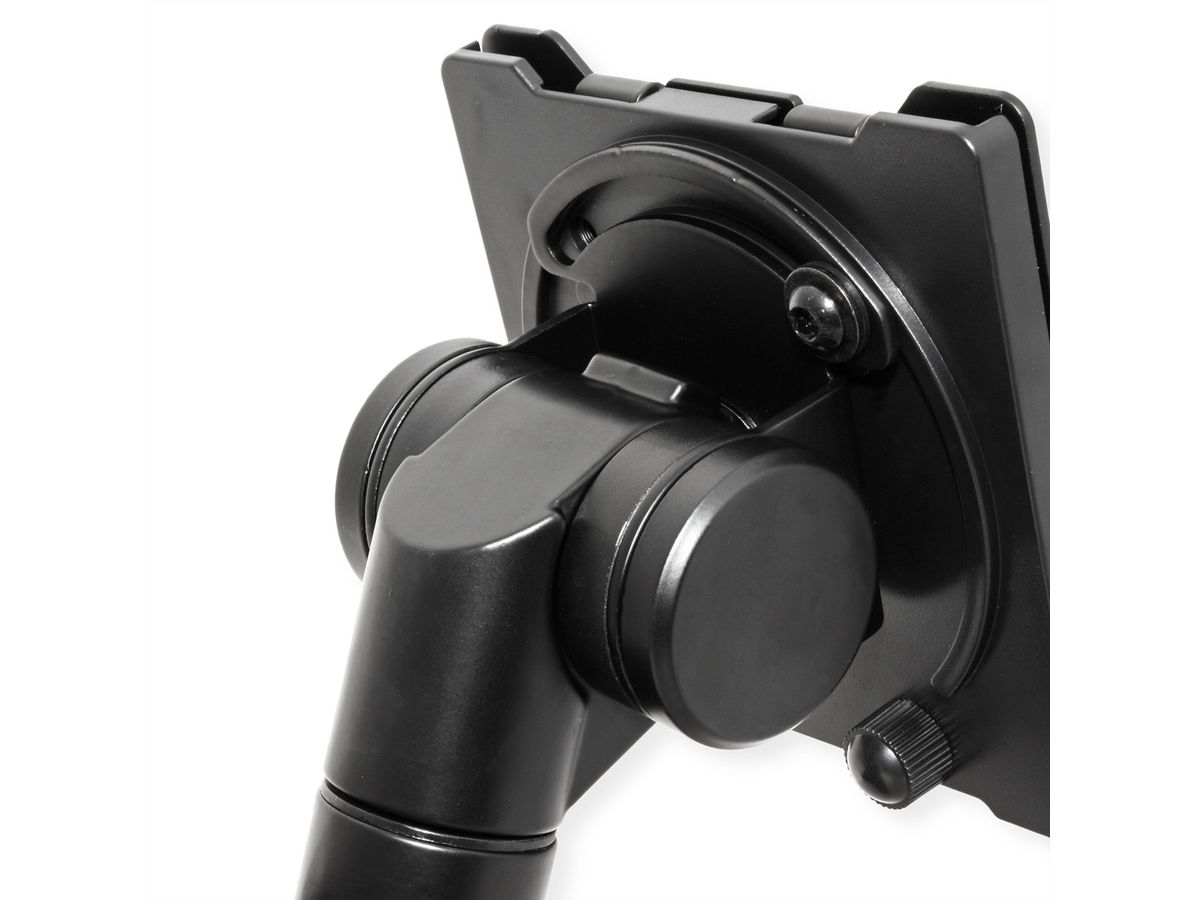 ROLINE LCD-arm voor zware belasting, draagstang, 4 scharnieren, tafelmontage, tot 22/27 kg, zwart