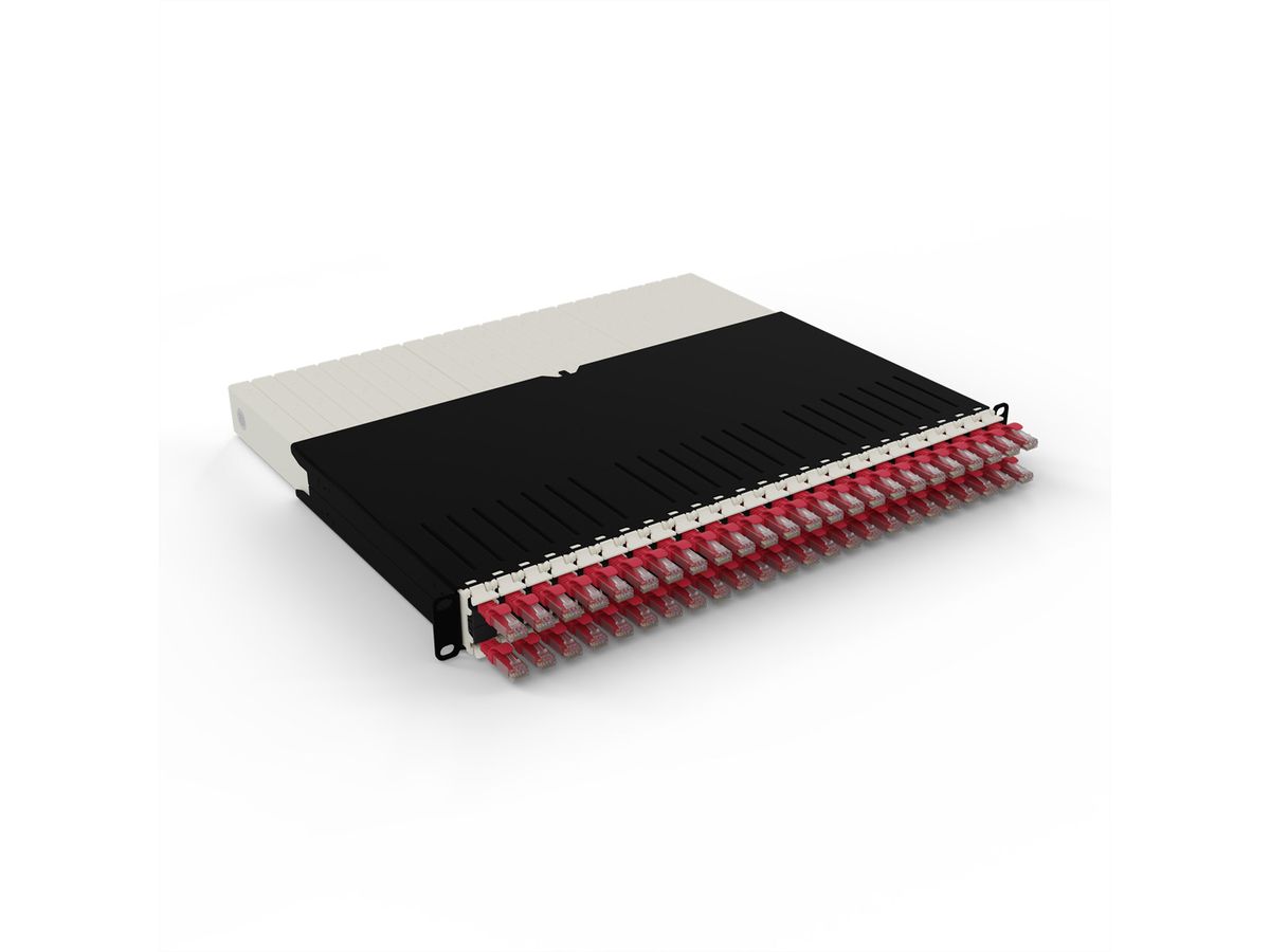 patchbox.one 8RU UTP rot Cat.6a 0,8m