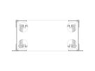 SCHROFF EuropacPRO 19" Bracket for Stainless Steel Gasket, Type F, Handle Holes, 3 U
