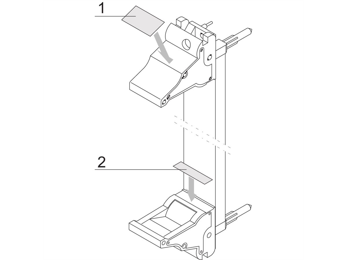 SCHROFF Insteekmodule etikettenstrook voor IEL, IET handgreep, blad met 210 stuks, 19 x 9,5 mm