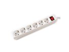 VALUE Power Strip, 6-way, with Switch, white, 1.5 m