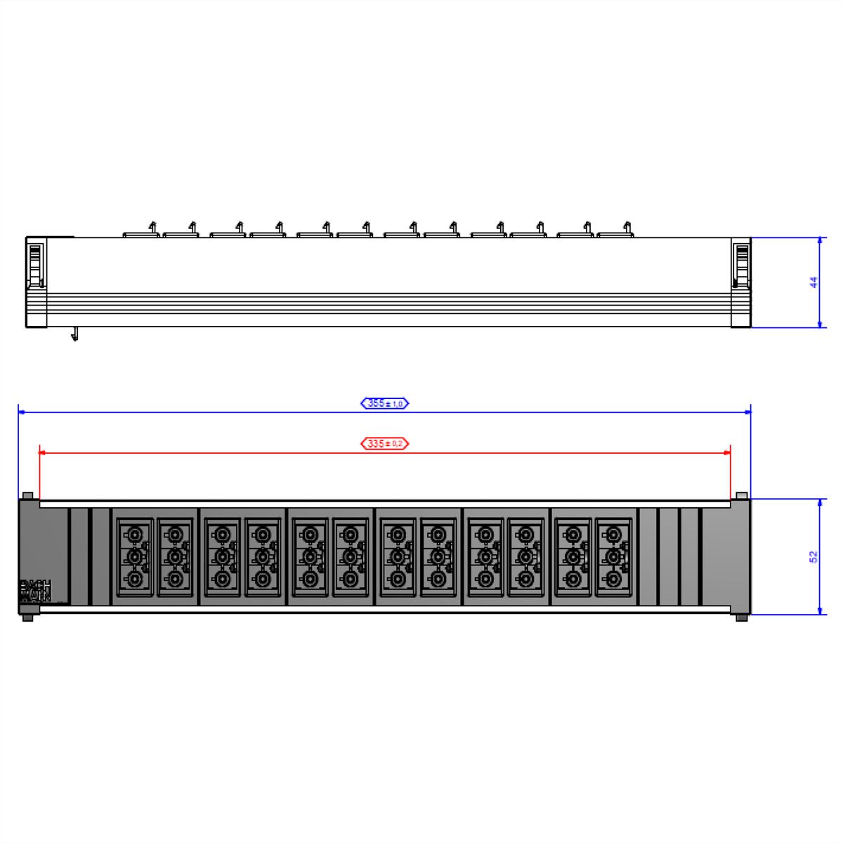 BACHMANN Consolidation Point 12xGST18, black Current GST18
