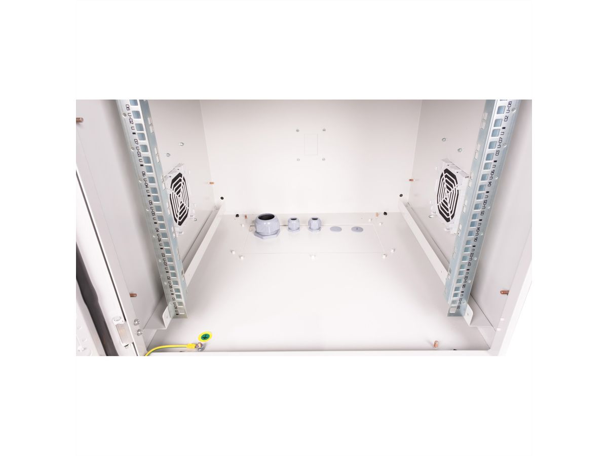 ROLINE 19-inch wandbehuizing Pro 9 U, 600x600 BxT IP55 buiten grijs