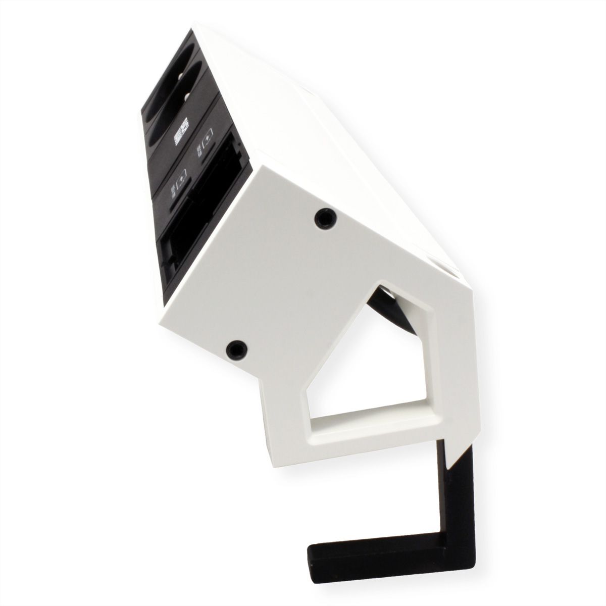 BACHMANN DESK2 2xUTE 1xUSB A/C 22W 1xCM 0,2m GST18 RAL9010