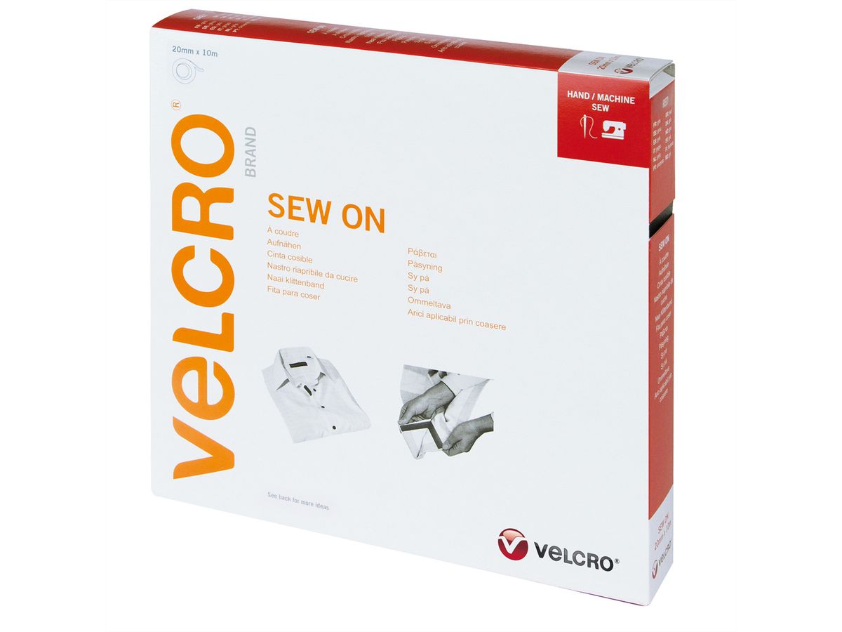 VELCRO® klittenband met haken en lussen om te naaien 20 mm x 10 m rood