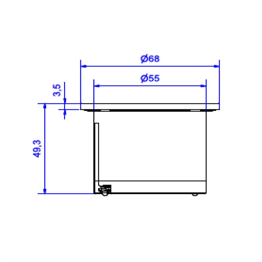 BACHMANN PIX 1xCM RAL9010 Decorative ring in stainless steel look