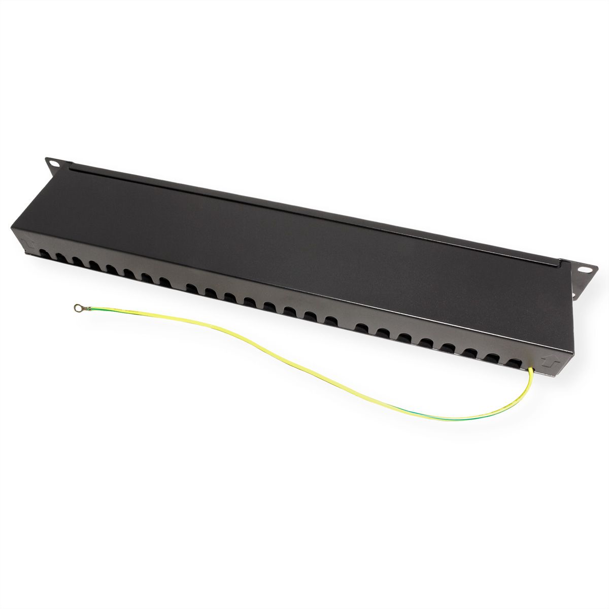 VALUE Cat.6A (Class EA) 19" Patch Panel, 24 Ports, shielded, black