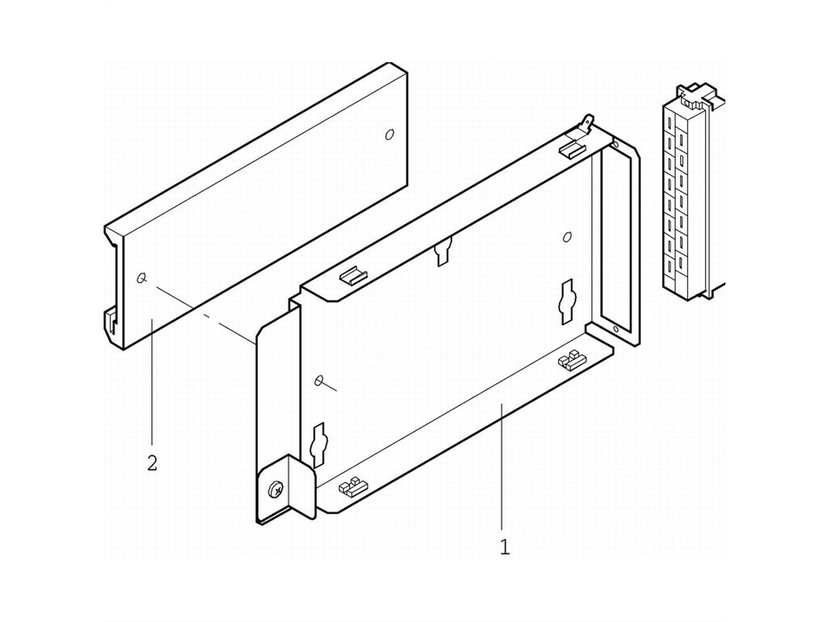 SCHROFF DIN rail adapter volgens DIN 43880