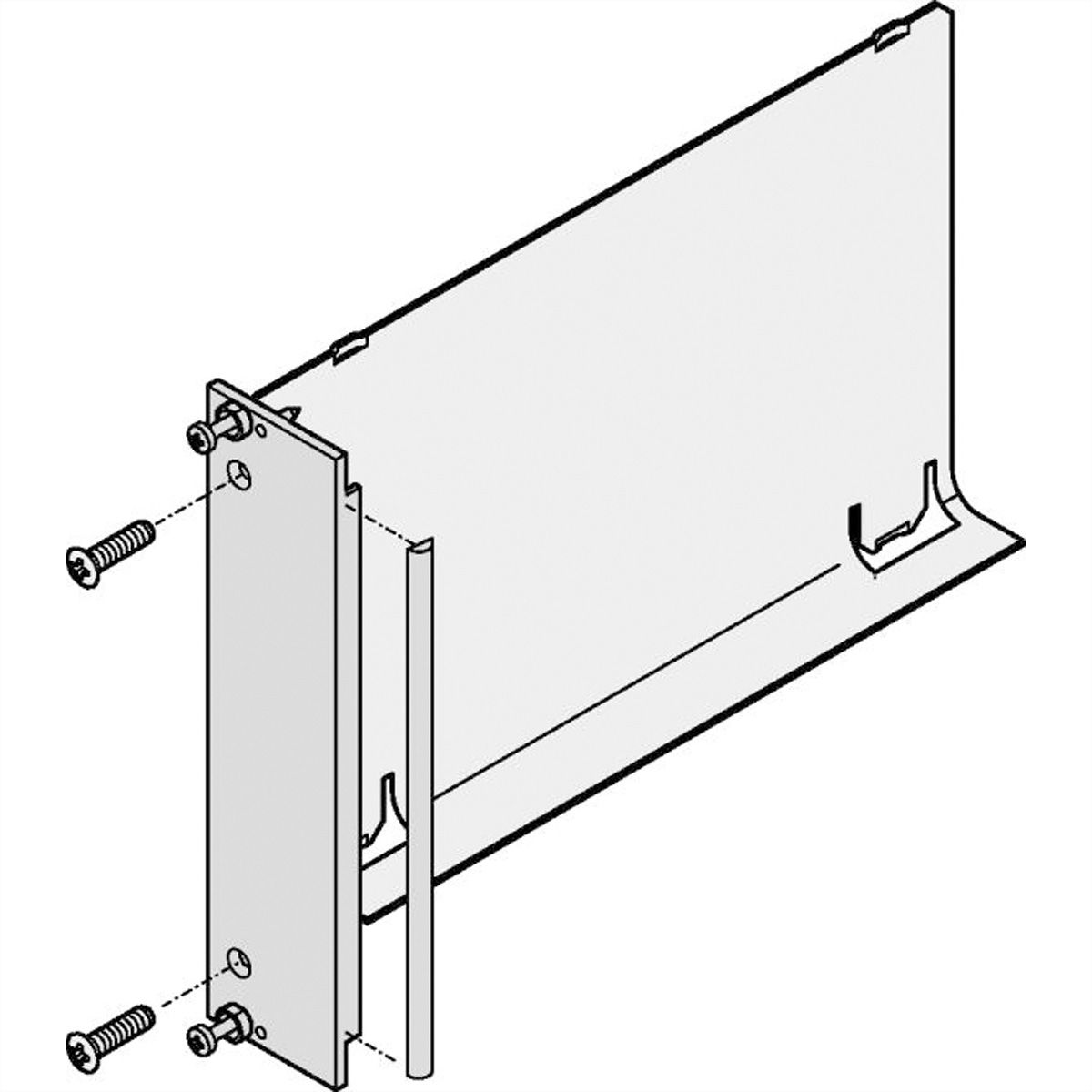 SCHROFF Air Baffle, U-Front Panel, Refrofit Shielding, Textile, 3 U, 4 HP, 160 mm