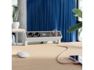 BACHMANN DESK2 2x Geaard stopcontact USB A&C , USB Oplader 22W 1xABD 0.2m GST18 wit