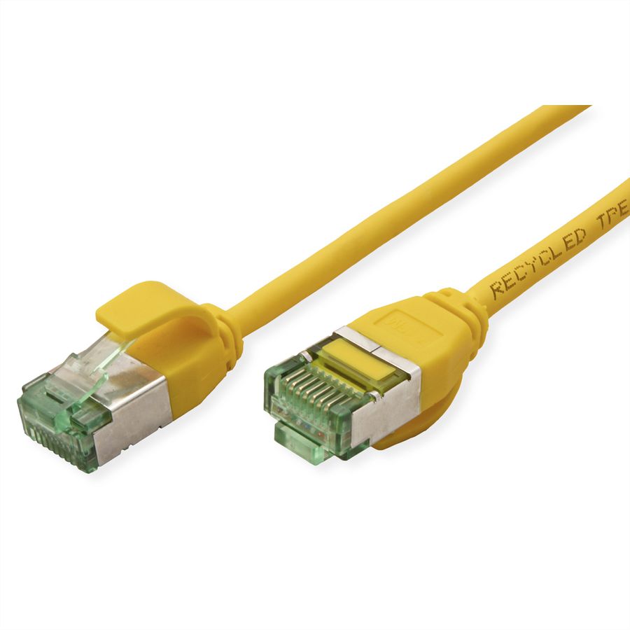 ROLINE RM U/FTP DataCentre patchkabel Cat.6A (Klasse EA), extra dun, geel, 3 m