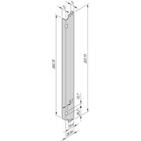 SCHROFF AdvancedTCA voorplaat, versterkt, met veerbelasting voor IEA dompelhendel voor spuitgegoten eindstuk, 8U, 6 HP, 1 mm, SSt
