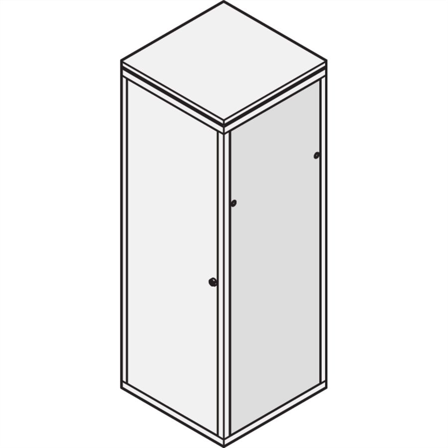 SCHROFF Eurorack Side Panel With Side Panel Catches, RAL 7021, 38 U 800D