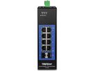 TRENDnet TI-G102i DIN-Rail Switch 10-poorts Industriële Gigabit L2