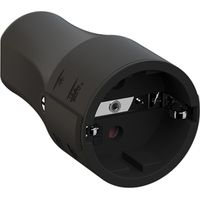 BACHMANN mounting coupling black, CEE 7/3 2-pole with earthing contact