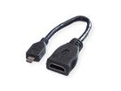 VALUE HDMI High Speed Cable + Ethernet, A - D, F/M, 0.15 m