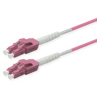 ROLINE Glasvezel Kabel duplex 50/125µm OM4, LC/LC, LSOH, UNIBOOT, violet, 0,5 m